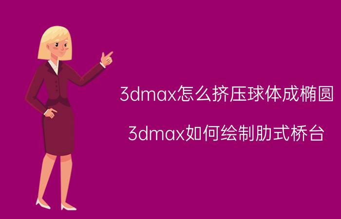 3dmax怎么挤压球体成椭圆 3dmax如何绘制肋式桥台？